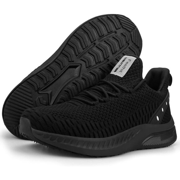 Women’s Tennis Running Shoes Lightweight Sneakers for Travel & Gym Black - Picture 5 of 6